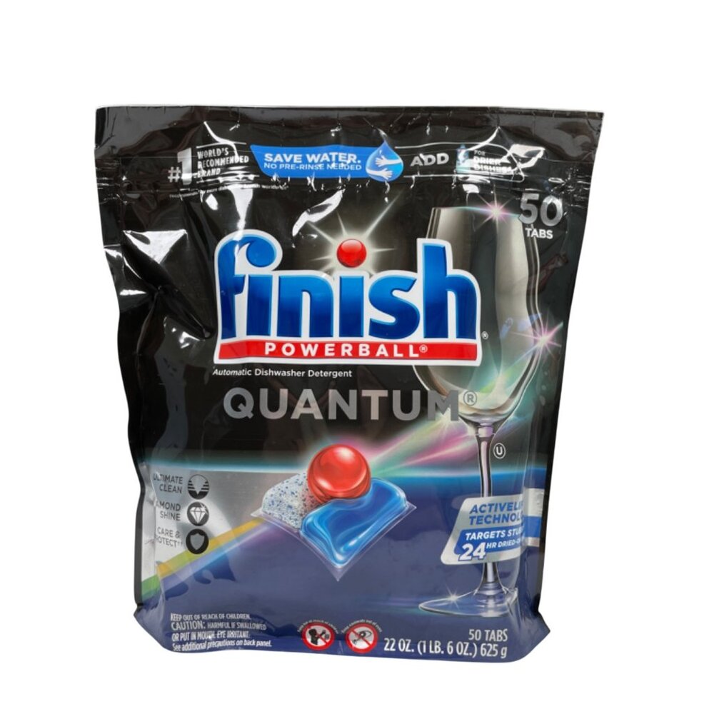 Finish Powerball Quantum 50 Tabs Automatic Dishwasher Detergent Pods